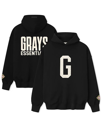 Fear of God Men's Black Homestead Grays Negro Leagues Baseball Museum Fleece Pullover Hoodie