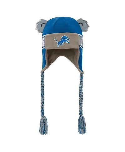 Outerstuff Big Boys and Girls Blue Detroit Lions Wordmark Ears Trooper Knit Hat