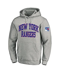 Fanatics Men's Heather Gray New York Rangers Big Tall Fleece Pullover Hoodie