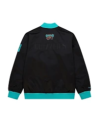 Mitchell & Ness Men's Black Memphis Grizzlies Hardwood Classics Team Og 3.0 Lightweight Satin Full-Snap Jacket