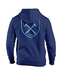 1863FC Men's Navy West Ham United Wordmark Fleece Pullover Hoodie
