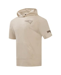 Pro Standard Men's Tan New England Patriots Neutrals Capsule Short Sleeve Pullover Hoodie