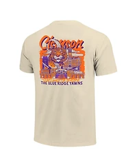 Image One Men's Natural Clemson Tigers Comfort Colors Hand-Drawn Campus Stack T-Shirt