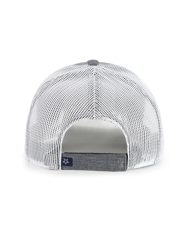 '47 Brand Men's Heather Gray/White Dallas Cowboys Ellington Trucker Adjustable Hat