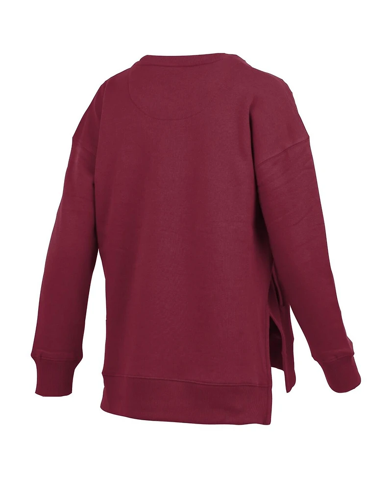 Pressbox Women's Garnet Florida State Seminoles Pocketed Arch Pullover Sweatshirt