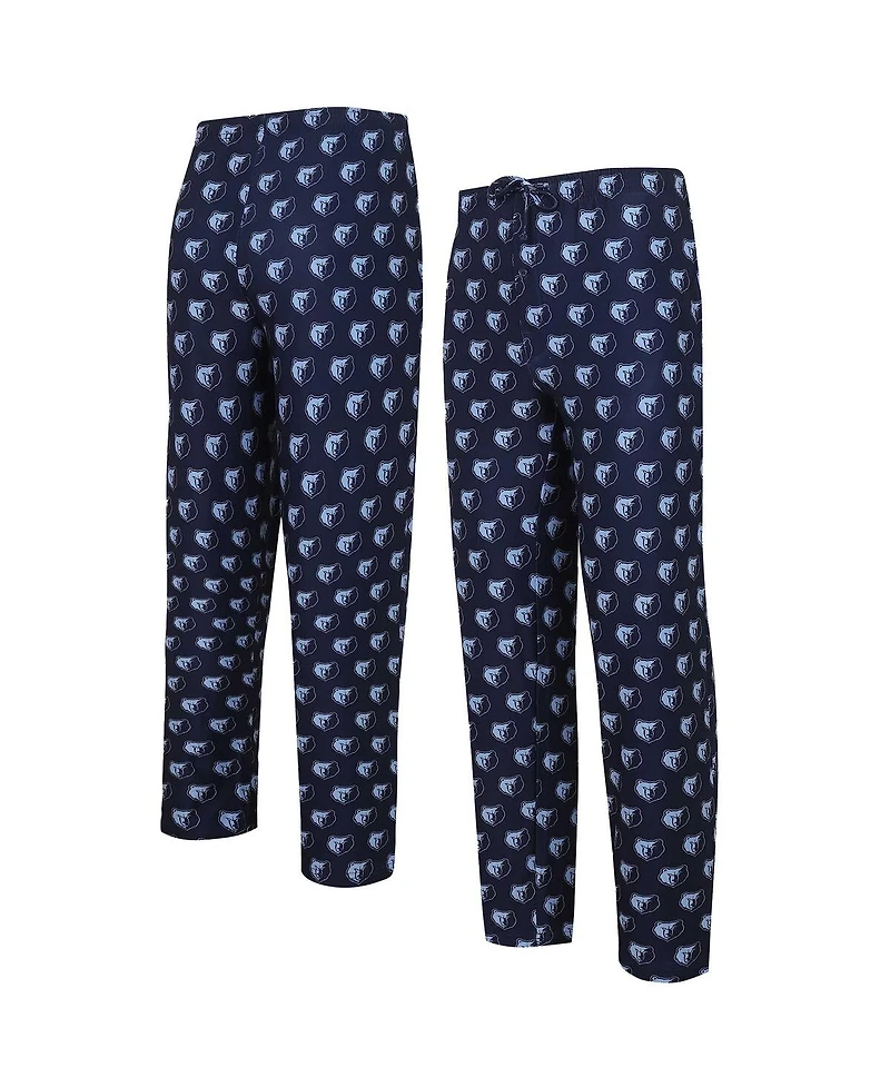 Concepts Sport Men's Navy Memphis Grizzlies Gauge Allover Print Pants