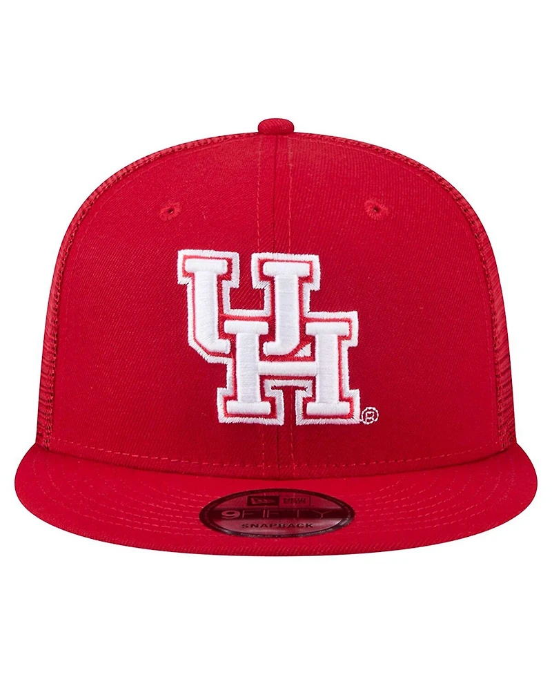 New Era Men's Red Houston Cougars 9FIFTY Trucker Snapback Hat
