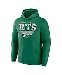 Fanatics Men's Kelly Green New York Jets Geometric Chrome Pullover Hoodie