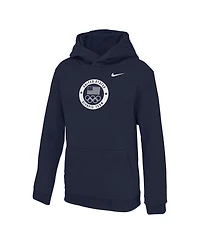 Nike Big Boys and Girls Navy Team Usa Primary Club Fleece Hoodie