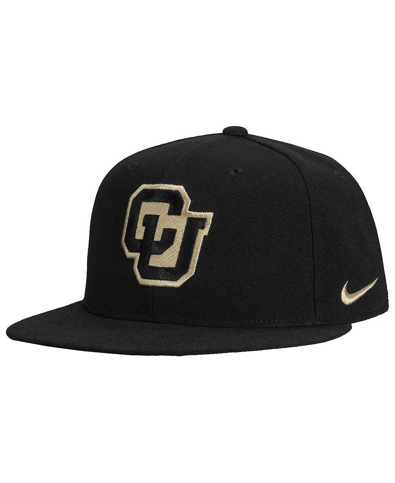 Nike Men's Black Colorado Buffaloes Prime Pro Flat Brim Fitted Hat