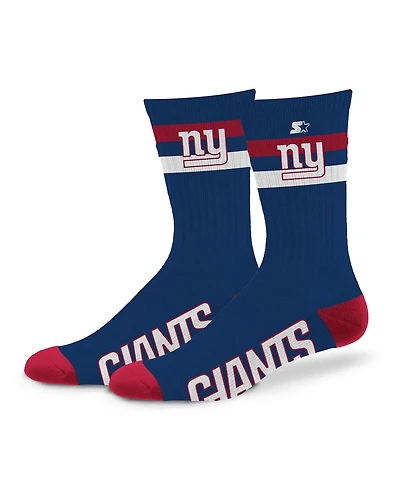 Starter Men's and Women's New York Giants Team Color Two-Stripe Crew Socks