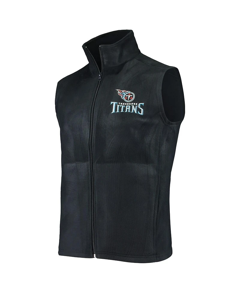 Dunbrooke Men's Navy Tennessee Titans Houston Fleece Full-Zip Vest