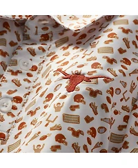 Garb Toddler Burnt Orange Texas Longhorns Tom Allover Print Performance Polo Shirt
