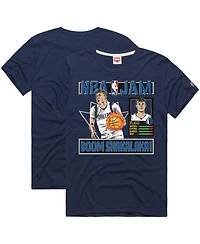 Homage Men's and Women's Cooper Flagg Navy Dallas Mavericks Nba Jam Tri-Blend T-Shirt