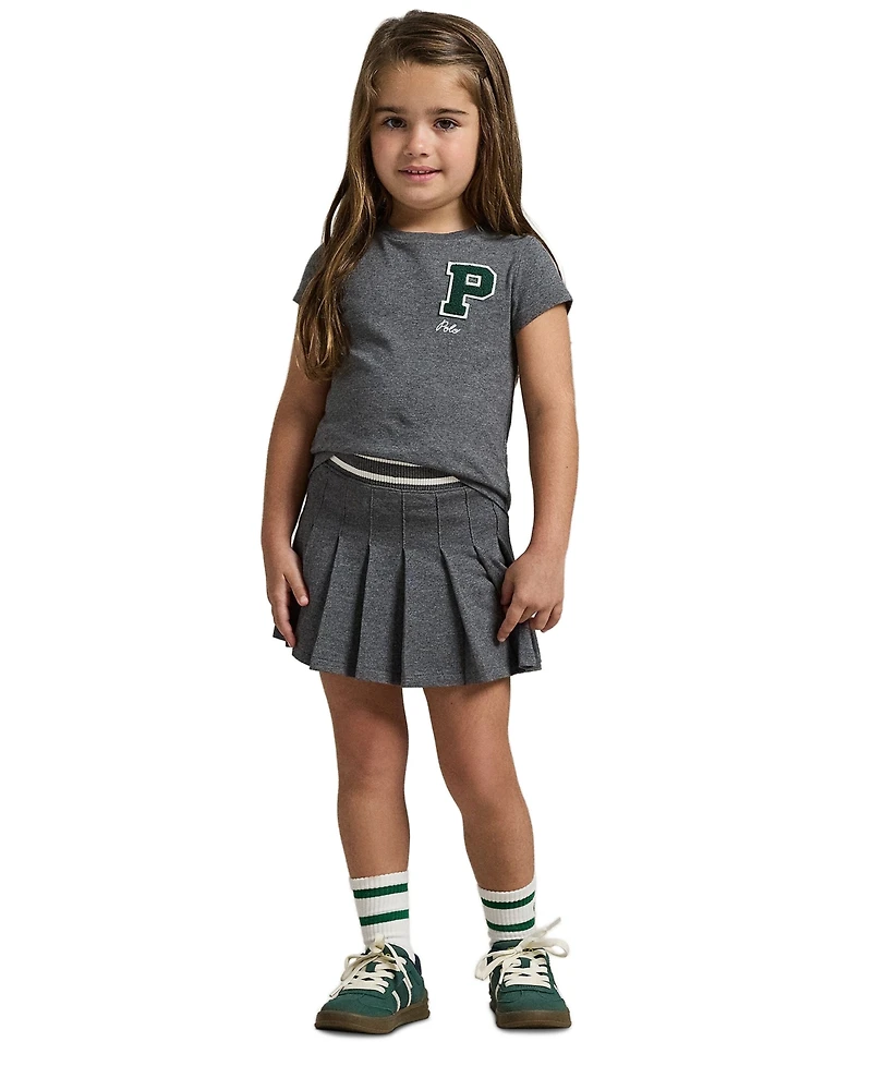 Polo Ralph Lauren Girls 2T-6X Letterman Crewneck T-Shirt