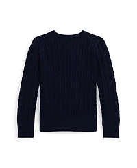 Polo Ralph Lauren Girls 2T-6X Bear Mini-Cable Cardigan