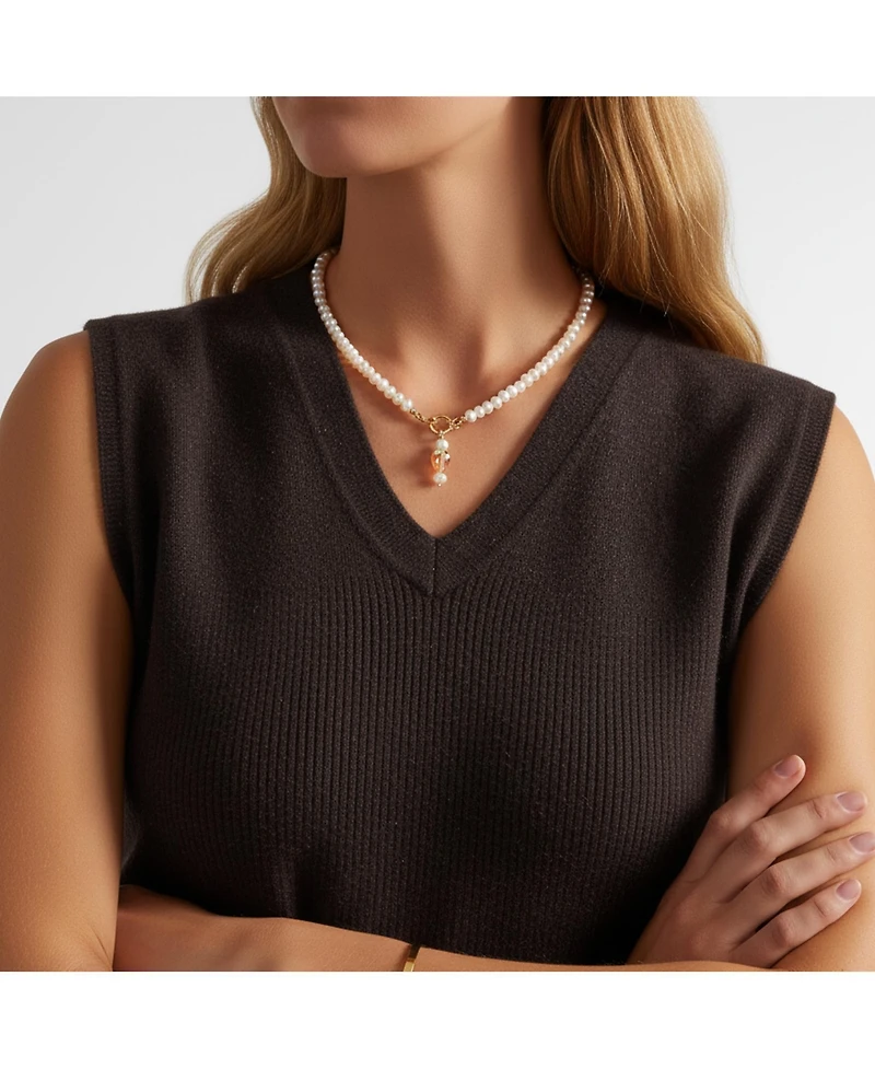 Ichiko Strawberry Pearl Necklace 20" For Women