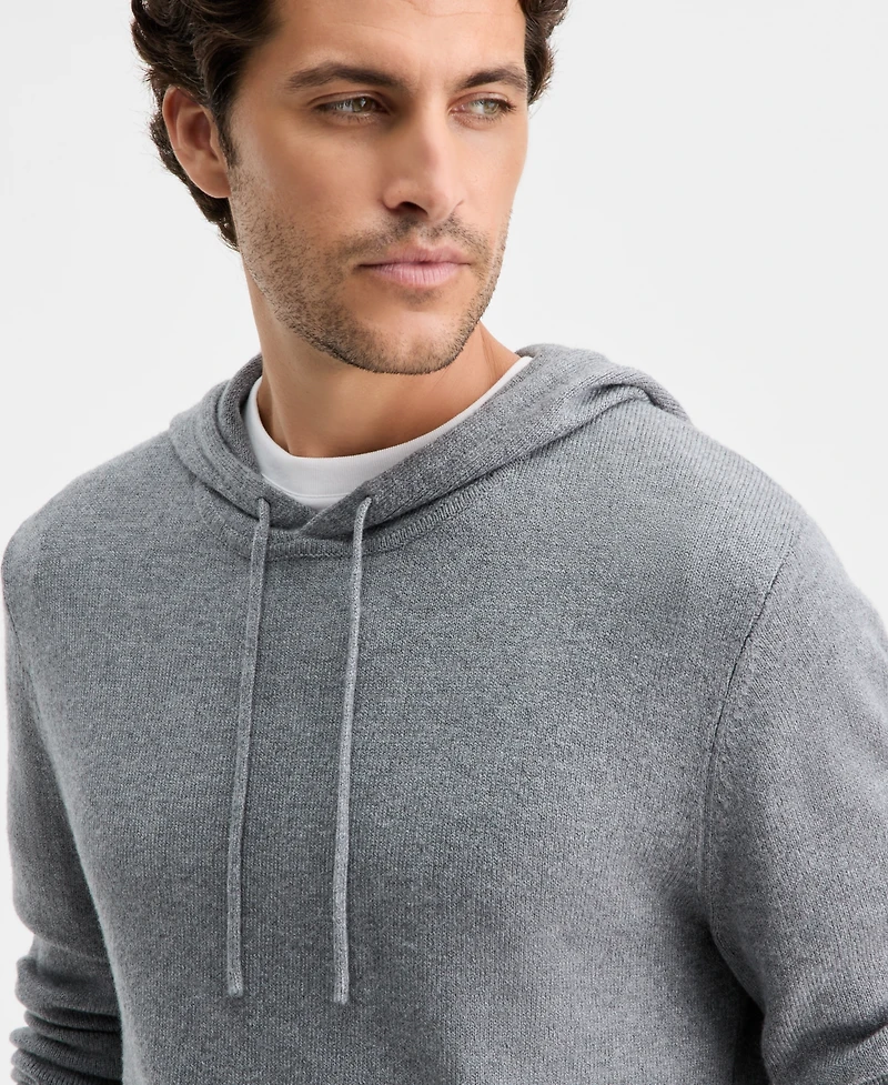 Alfani Men's Long-Sleeve Cashmere Blend Sweater Hoodie, Macy's Exclusive