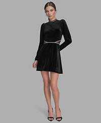 Bcbg Women's A-Line Long Sleeve Dress
