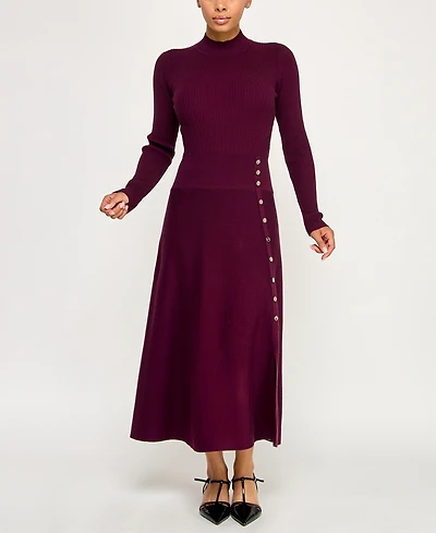 Invitee Women's Long Sleeve Fit & Flare Sweater Dress