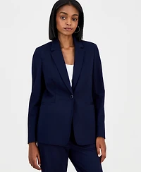 Bar Iii Women's Compression Notch-Collar Single Button Blazer
