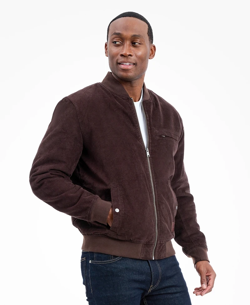 Lucky Brand Men's Zippered Bomber Jacket