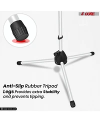 5 Core Microphone Stand Floor 4 Pcs Adjustable w Extending Telescoping Boom Arm