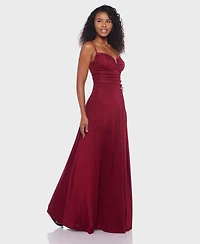 B Darlin Junior's Strapped V-Neck Dress