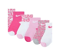 Nike Baby Girls 6-Pack Ankle Socks