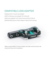 Tilta Tilta Pl Mount Lens Adapter Support for Sony FX3/FX30 V2 - Titanium Gray