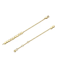 Devata Sweet Heart Chain Bracelet in Gold Plated Sterling Silver, Adj 6.5/7.0/7.5 inch