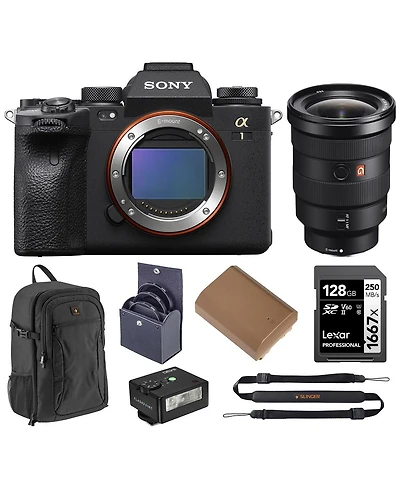 Sony Sony Alpha 1 Full Frame Mirrorless Digital Camera Bundle with Fe 16-35mm f/2.8 Gm Lens, Backpack, 128GB Sd Card, Extra Battery, 82mm Filter Kit