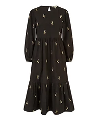 Yumi Women's Long Sleeve Midi Floral Dress