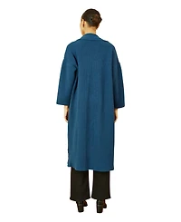 Yumi Women's Knitted Maxi Cardigan With Pockets