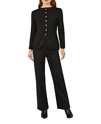 Yumi Women's Chic Peplum Button Up Cardigan