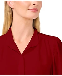 CeCe Women's Stand-Collar Long-Sleeve Blouse