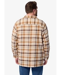 Boulder Creek Big & Tall by KingSize Fleece-Lined Flannel Shirt Jacket