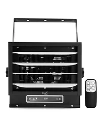 Vie Air 7500W Portable Hard-Wire Installation Garage Heater With Remote and Vertical and Horizontal Air Flow in Black