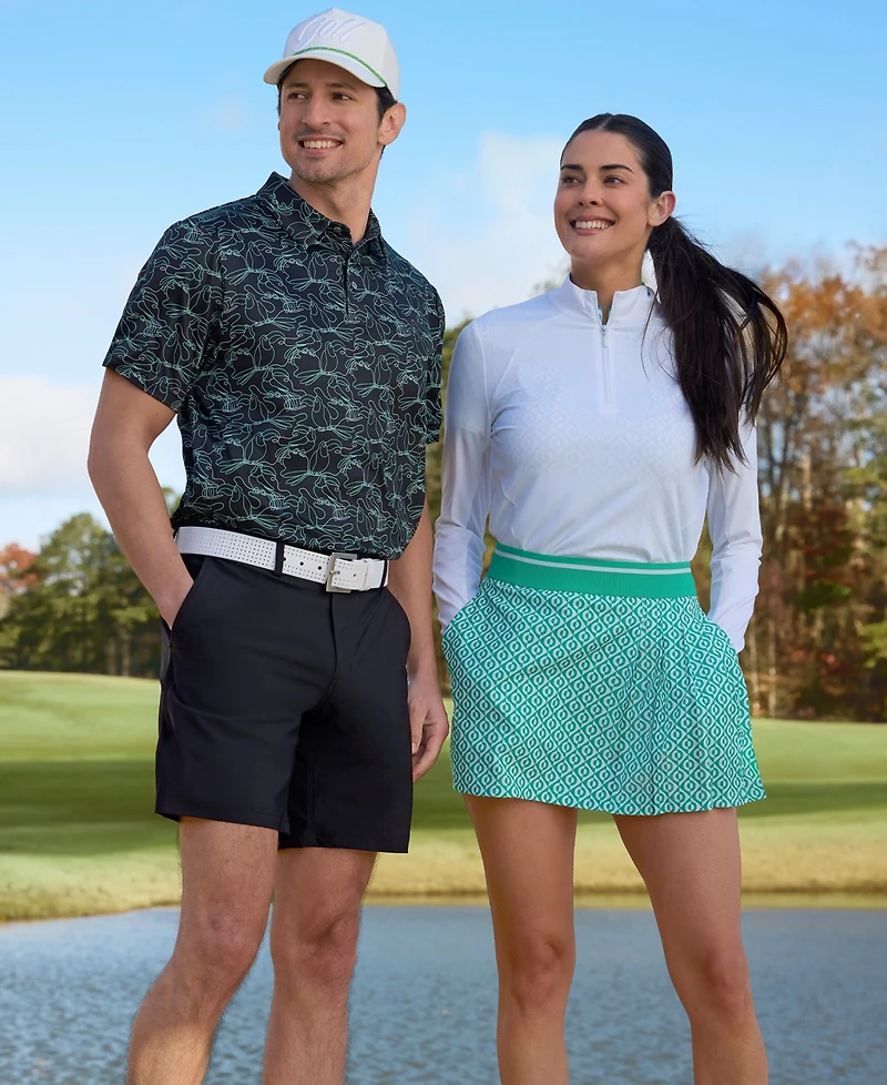 Pga Tour Men's Performance Pull-On 8" Golf Shorts