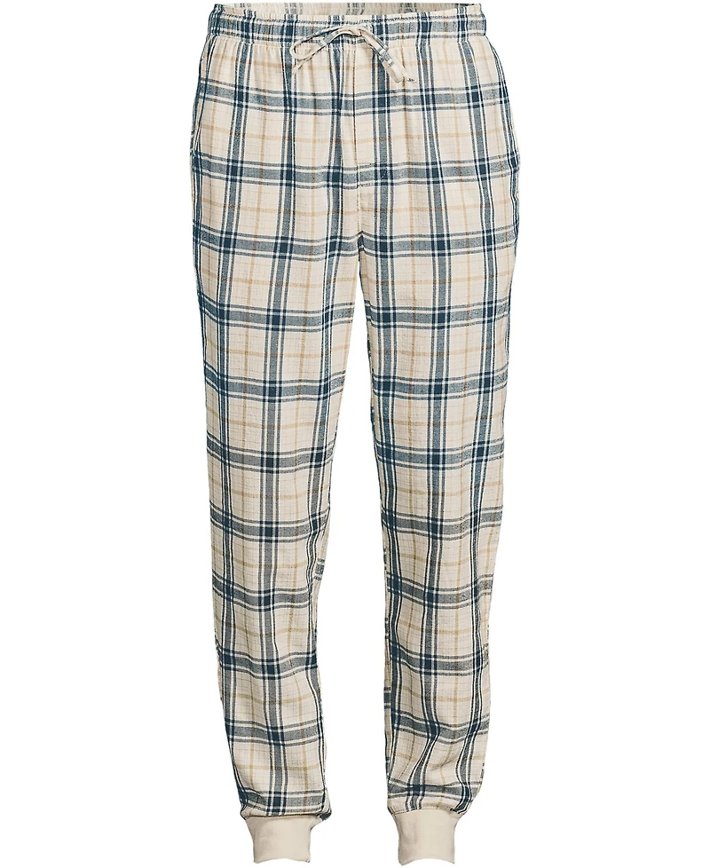 Lands' End Men's Flannel Jogger Pajama Pants