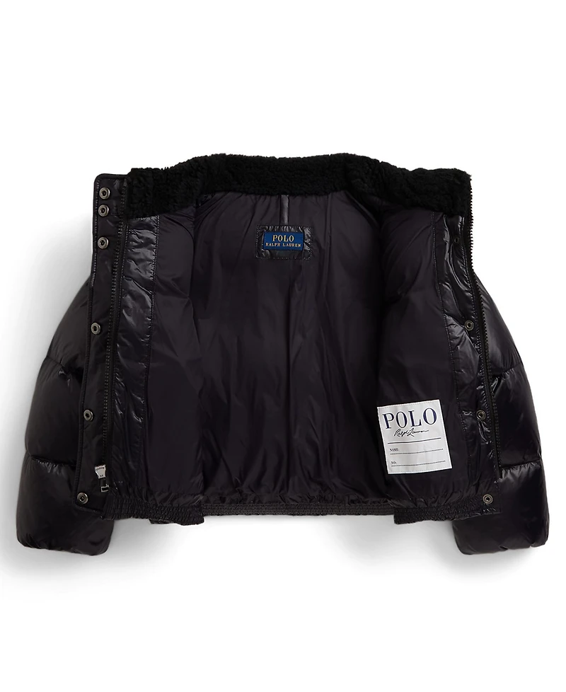Polo Ralph Lauren Girls 2T-6X Teddy Fleece-Trim Boxy Jacket