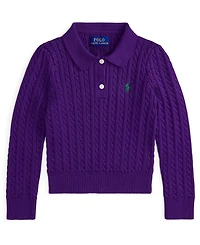 Polo Ralph Lauren Girls 2T-6X Mini-Cable Sweater