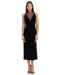 Donna Morgan Women's Mock Neck Midi Dress