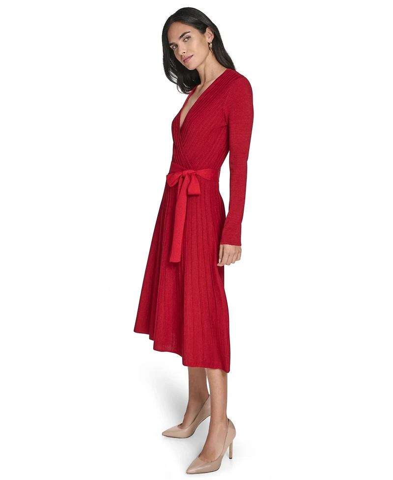 Jessica Howard Women's Fit and Flare Midi Sweater Dress