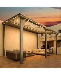 Aecojoy 14'x8' Wall Mounted Gazebos Pergola