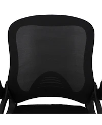 Elama Mid Back Adjustable Mesh and Fabric Office Chair in Black