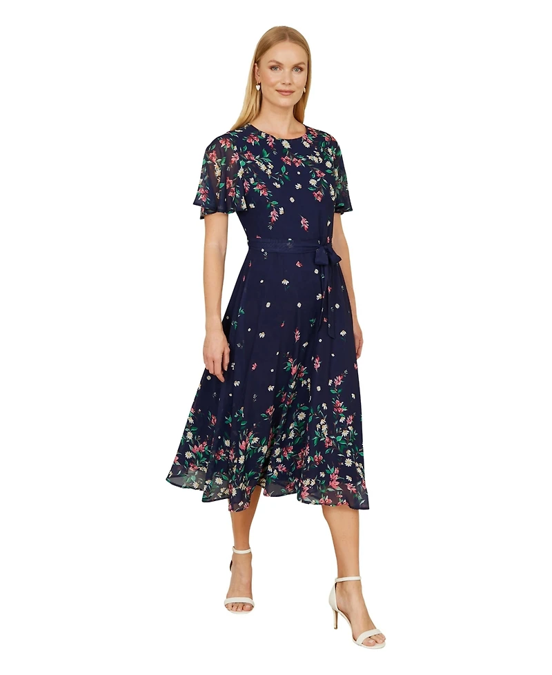 Yumi Women's Daisy Mirror Placement Skater Dress