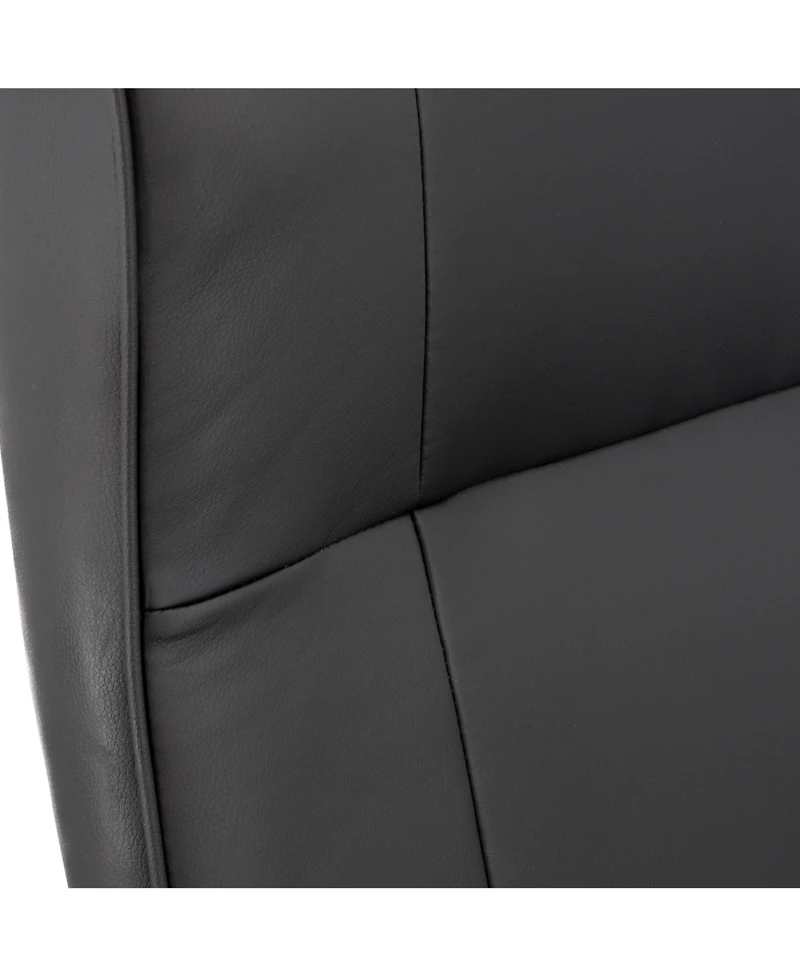 Elama High Back Adjustable Faux Leather Office Chair in Black