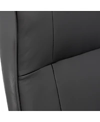 Elama High Back Adjustable Faux Leather Office Chair in Black