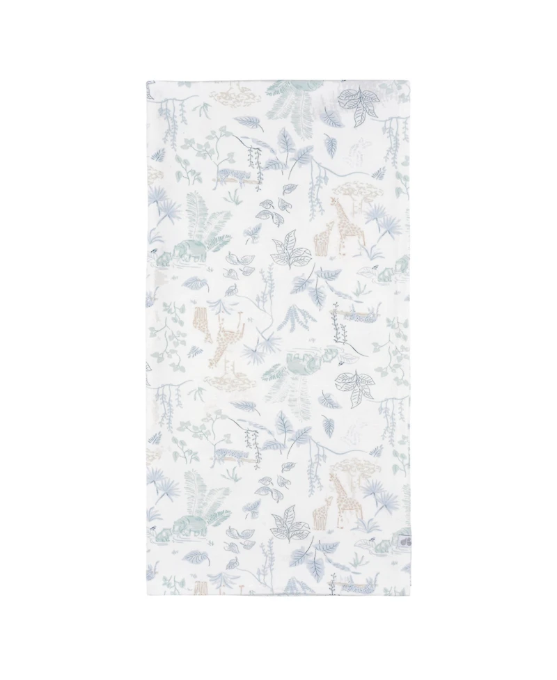 Just Born Baby 2-Piece Swaddle Blanket & Hat Set, Blue Plaid, One